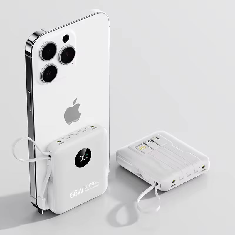 Mini Self-Contained 22.5W- Fast Charging Power Bank 10000 Mah Large Capacity Portable Power Bank